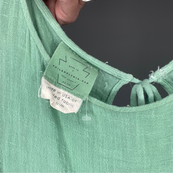 Free People Green Raw Hem Swing Dress - Picture 10 of 12